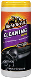 ARMOR ALL 17497C Cleaning Wipes, 7 in L, 8 in W, Characteristic, Effective to Remove: Dust, Ground-in Dirt, Grime