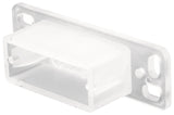 Prime-Line R 7145 Drawer Track Backplate, 3/4 in L, 2-13/32 in W, Plastic, Raw