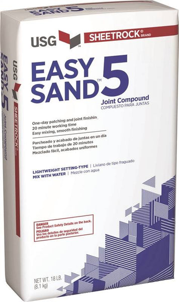 USG Easy End 384150-060 Joint Compound, Powder, Natural, 18 lb