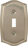 Amerelle 76TN Wallplate, 5-1/8 in L, 3 in W, 1 -Gang, Solid Brass, Polished Nickel