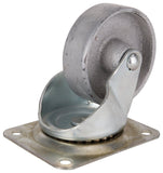 ProSource JC-S08 Swivel Caster, 4 in Dia Wheel, 1-1/4 in W Wheel, Steel Wheel, Gray, 500 lb, Steel Housing Material