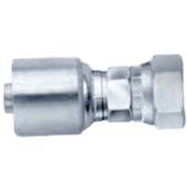 GATES MegaCrimp G25111-0606 Hose Coupling, 3/8-18, Crimp x NPSM, Straight Angle, Steel, Zinc