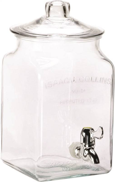 Oneida 93474 Beverage Dispenser, 1.5 gal Capacity, Glass Container, Clear