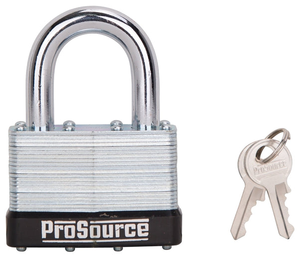 ProSource Padlock, Keyed Alike Key, Standard Shackle, 7/16 (11.1) in (mm) Dia Shackle, Steel Shackle