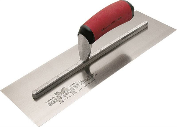 Marshalltown DuraSoft Series 12SD Drywall Trowel, 4-1/2 in W Blade, 11 in L Blade, HCS Blade, Curved Handle