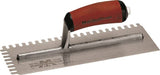 Marshalltown 716SD Trowel, 11 in L, 4-1/2 in W, U Notch, Curved Handle