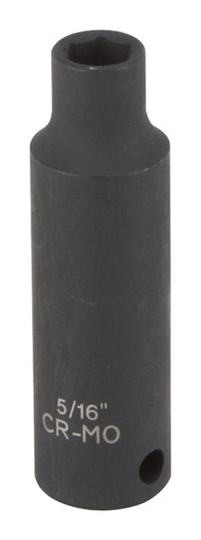 Vulcan Deep Impact Socket, 5/16 in Socket, Black Phosphate