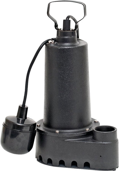 SUPERIOR PUMP 92501 Sump Pump, 7.6 A, 120 V, 0.5 hp, 1-1/2 in Outlet, 70 gpm, Iron