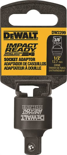 DeWALT DW2299 Socket Adapter, 1/2, 3/8 in Drive, Square Drive