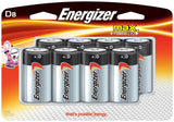 Energizer E95BP-8H Battery, 1.5 V Battery, 18 Ah, D Battery, Alkaline, Manganese Dioxide, Zinc