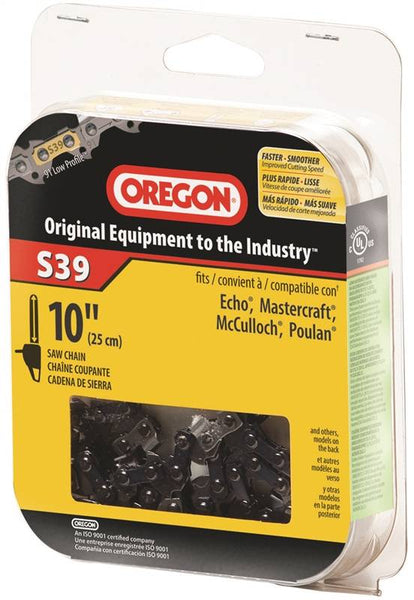Oregon Xtraguard S39 Chainsaw Chain, 10 in L Bar, 0.05 Gauge, 3-8 in TPI-Pitch, 39 -Link