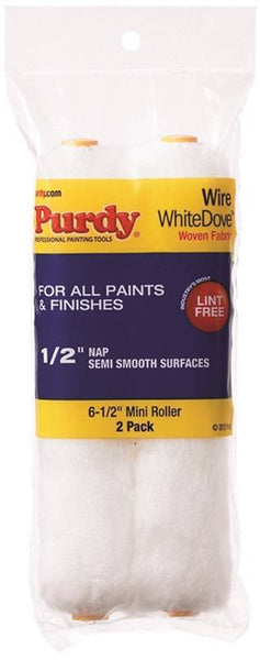 Purdy White Dove 140605064 Paint Roller Cover, 1/2 in Thick Nap, 6-1/2 in L, Woven Dralon Fabric Cover