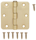 ProSource BH-BR01-PS Door Hinge, Steel, Satin Brass, Loose Pin, 180 deg Range of Motion, Screw Mounting