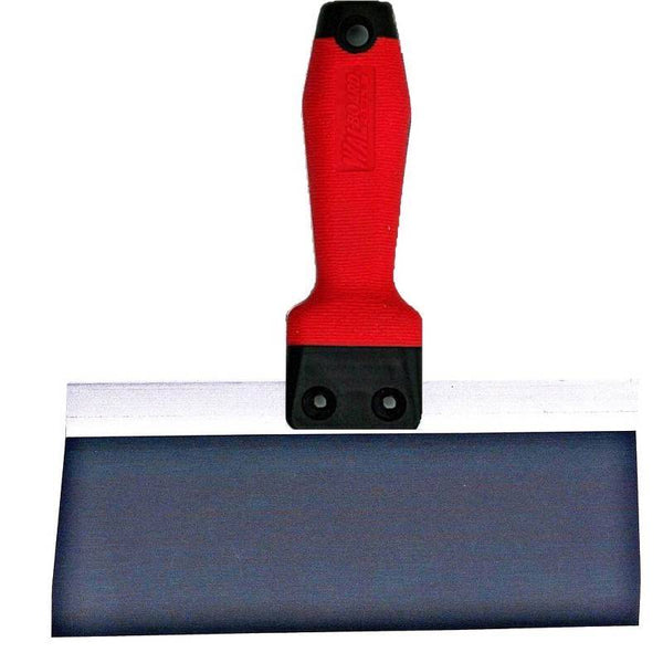 WALLBOARD TOOL 18-028 Knife, 3 in W Blade, 8 in L Blade, Steel Blade, Tapered Blade, Tuff-Grip Handle, Rubber Handle