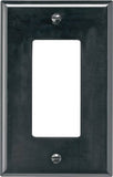 Eaton Wiring Devices PJ26BK Wallplate, 4-7/8 in L, 3-1/8 in W, 1 -Gang, Polycarbonate, Black, High-Gloss