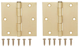 ProSource BH-202SB-PS Square Corner Door Hinge, Steel, Satin Brass, Loose Pin, 180 deg Range of Motion