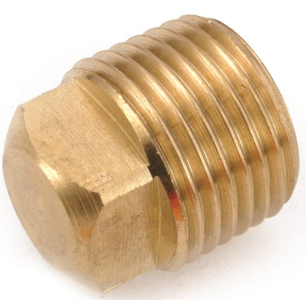 Anderson Metals 756109-06 Pipe Plug, 3/8 in, MIP, Square Head, Brass
