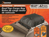 KEEPER 07203 Roof Top Bag, 15 cu-ft Capacity, 44 in L, 34 in W, Cargo, Black