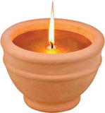 Seasonal Trends C57655-3L Citronella Candle Terracotta Bowl Outdoor Candle, Gold