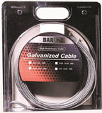 BARON 0 7005/50070 Aircraft Cable, 3/16 in Dia, 50 ft L, 740 lb Working Load, Galvanized Steel