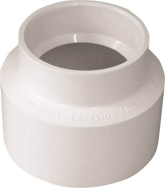 CANPLAS 414227BC Adapter Coupling, 6 x 4 in, Hub, PVC, White