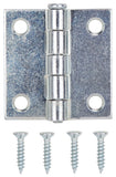 ProSource LR-038-PS Utility Hinge, Steel, Zinc, Removable Pin, 180 deg Range of Motion, Full Mortise Mounting