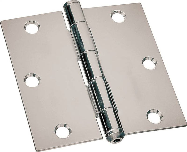 ProSource LR-039-PS Utility Hinge, Steel, Zinc, Removable Pin, 180 deg Range of Motion, Full Mortise Mounting