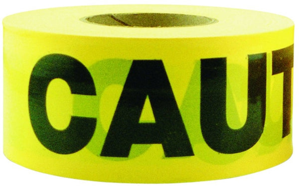 CH Hanson 16000 Barricade Safety Tape, 1000 ft L, 3 in W, Black/Yellow