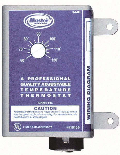 Master Flow PT-6 Thermostat, 120 V, Gray