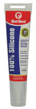 Red Devil 0820 Silicone Sealant, Clear, -60 to 400 deg F, 2.8 oz Squeeze Tube