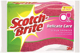 Scotch-Brite DD-3 Scrub Sponge, 4.4 in L, 2.6 in W, 0.8 in Thick, Cellulose, Pink