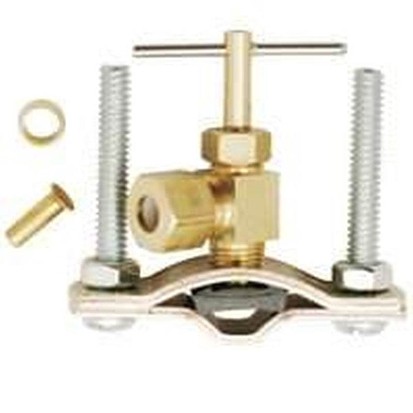 Plumb Pak PP855-2LF Saddle Valve, 1/4 in OD Connection, Brass Body, Chrome