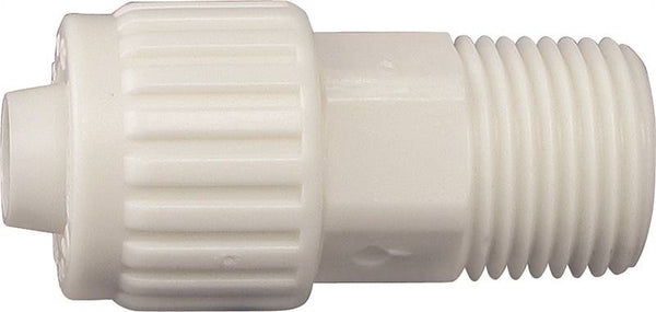 Flair-It 16850 Tube to Pipe Adapter, 3/8 in, PEX x MPT, Polyoxymethylene, White