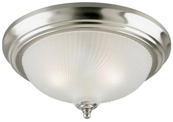 Westinghouse 6430500 Flush Mount Ceiling Fixture, 2-Lamp, Brushed Nickel Fixture