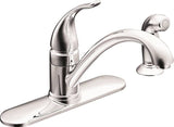 Moen Torrance Series CA87480 Kitchen Faucet, 1.5 gpm, 1-Faucet Handle, Stainless Steel, Chrome Plated, Deck Mounting