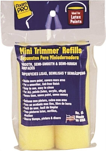 FOAMPRO 65 Trimmer Refill, 3/8 in Thick Nap, 4 in L, Foam Cover