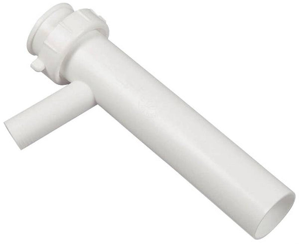 Danco 94023 Tailpiece, 1-1/2 in, 8 in L, Direct-Connect, Plastic, White