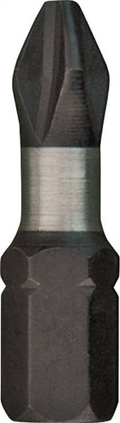 Milwaukee 48-32-4601 Insert Bit, #2 Drive, Phillips Drive, 1/4 in Shank, Hex Shank, 1 in L, Proprietary Steel