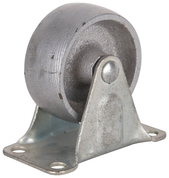 ProSource JC-S01 Rigid Caster, 2 in Dia Wheel, 7/8 in W Wheel, Steel Wheel, Gray, 120 lb, Steel Housing Material