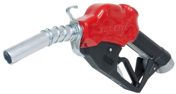 Fill-Rite N100DAU13 Fuel Nozzle, 1 in, FNPT, 5 to 40 gpm, Aluminum, Red