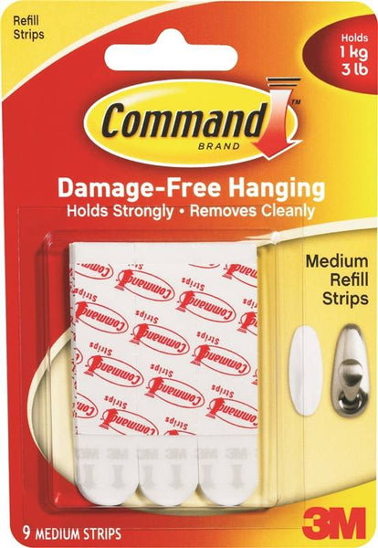 Command 17021P Refill Strip, White, 3 lb