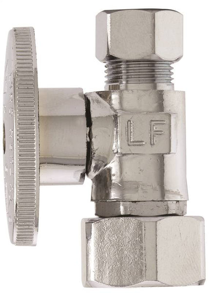 Plumb Pak PP2103LF Repair Valve, 1/2 x 3/8 in Connection, FIP Swivel x Compression, Brass Body