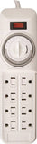 CCI 22575 Power Outlet Strip, 4 ft L Cable, 8 -Socket, 15 A, 125 V, White