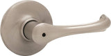 Kwikset 300DNL 15 CP RCL Privacy Lever, 3-3/4 in L Lever, Satin Nickel