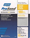 NORTON ProSand 07660768159 Sanding Sheet, 11 in L, 9 in W, Fine, 180 Grit, Aluminum Oxide Abrasive, Paper Backing