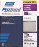 NORTON ProSand 07660768174 Sanding Sheet, 11 in L, 9 in W, Coarse, 80 Grit, Aluminum Oxide Abrasive, Paper Backing