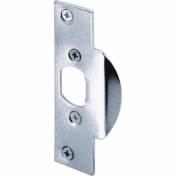 Defender Security U 9474 Latch Lip Strike, 4-1/4 in L, 1-1/8 in W, Steel, Chrome