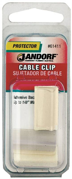 Jandorf 61411 J-Shape Cable Clip, PVC, Clear