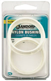 Jandorf 61437 Conduit Bushing, Nylon, White, 1-5/8 in Dia Panel Hole, 0.453 in Thick Panel