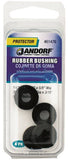 Jandorf 61476 Conduit Bushing, 1/4 in Dia Cable, Rubber, Black, 3/16 in Thick Panel